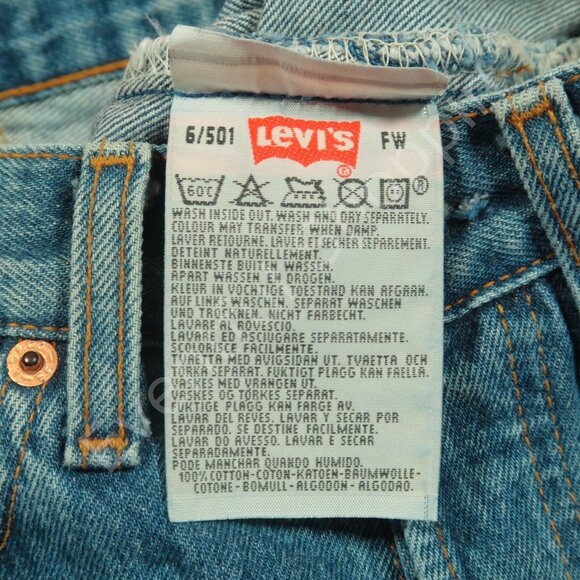 Vintage Levis 501 Jeans Womens 27 Blue Original Fit Denim 90s Deadstock - Picture 7 of 10
